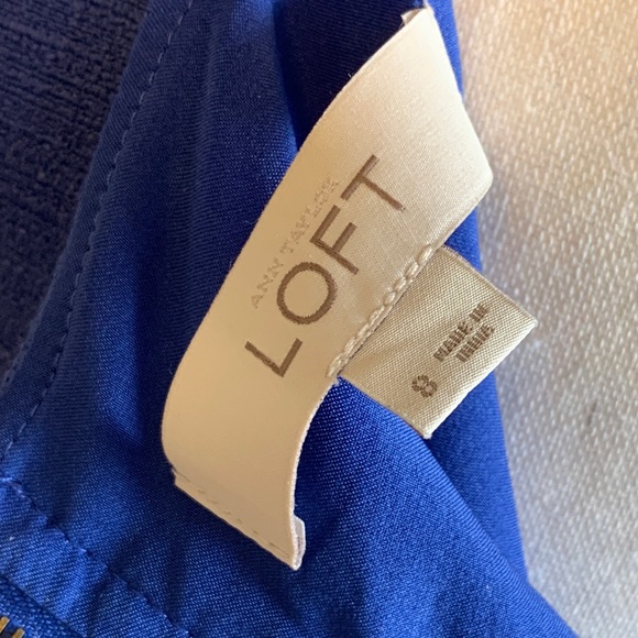 Blue Linen LOFT dress - Picture 3 of 3